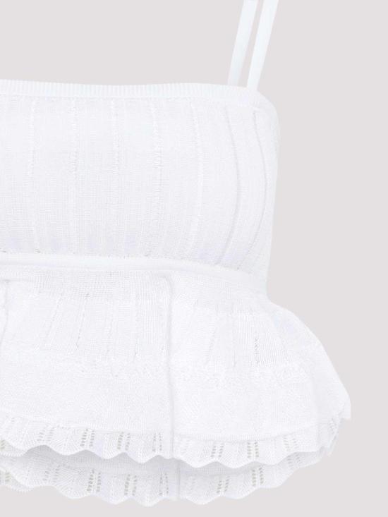 26FW 알라이아 민소매 티셔츠 AA9H1539M712D000 WHITE - ALAIA