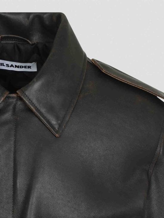 26FW 질샌더 가죽 자켓 J22SW0183J07240001 BLACK - JIL SANDER