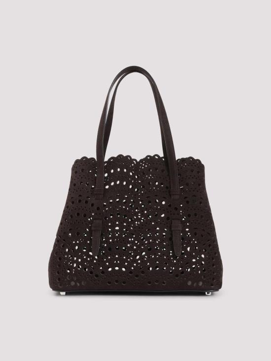 26FW 알라이아 비엔 웨이브 럭스 카프스킨 미나 25 백 AA1S06725CA322U15 BLACK - ALAIA