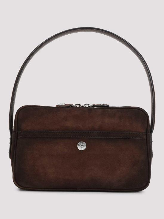 26FW 아크네 스튜디오 카메로 파티 스웨이드 숄더백 C10338ADM DARK BROWN - ACNE STUDIOS