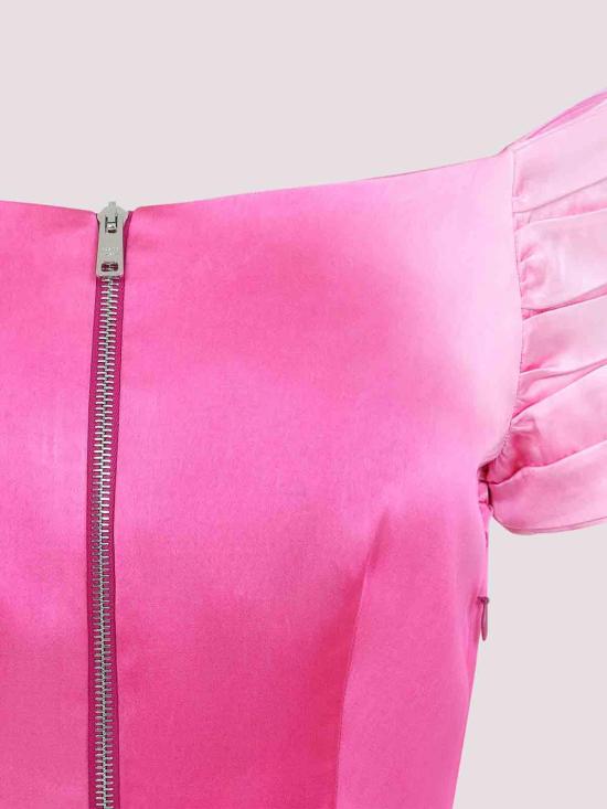 26FW 프라다 워시드 듀체스 드레스 P3T48XSOOO6668F0029 FUCHSIA - PRADA