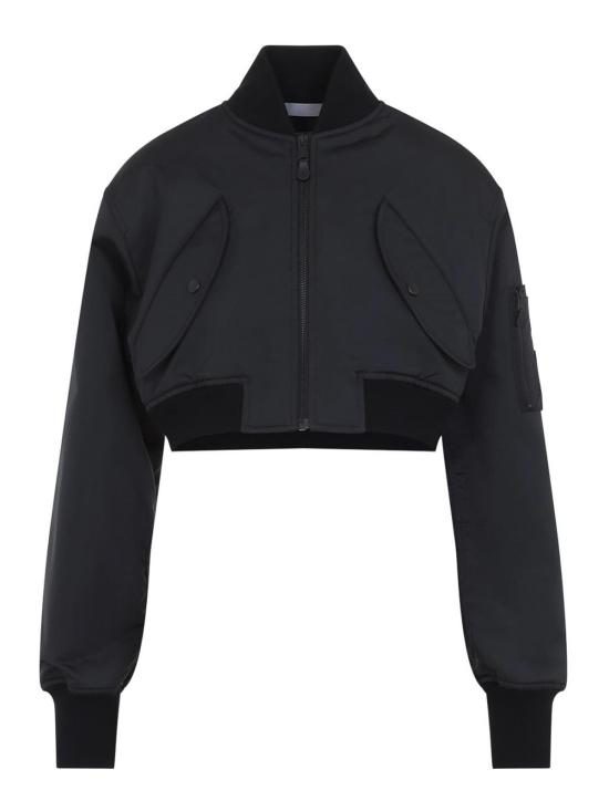 26FW 발렌시아가 크롭 보머 재킷 A0029MTTO291000 BLACK