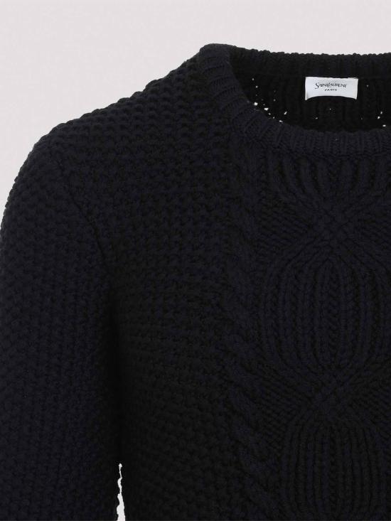 26FW 생로랑 스웨터 A004KQY77OL1000 BLACK - SAINT LAURENT