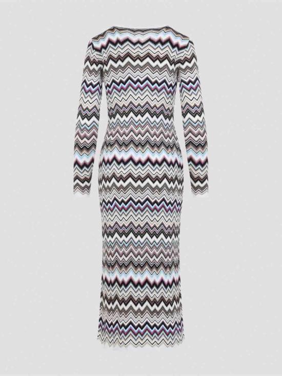 26FW 미소니 롱 원피스 DS26WG28BK01K0SMSPL MULTICOLOUR - MISSONI
