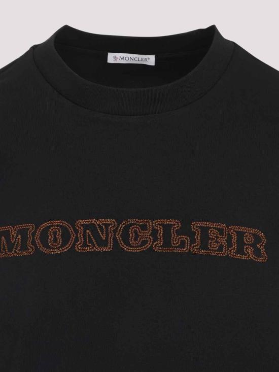 26FW 몽클레어 로고 코튼 저지 티셔츠 L20918C0006889B8U999 BLACK - MONCLER