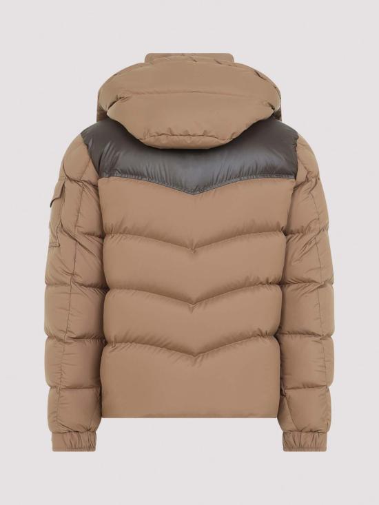 26FW 몽클레어 라벨리스 후드 지그재그 퀼팅 쇼트 다운 재킷 L20911A00218597YW26C BEIGE - MONCLER
