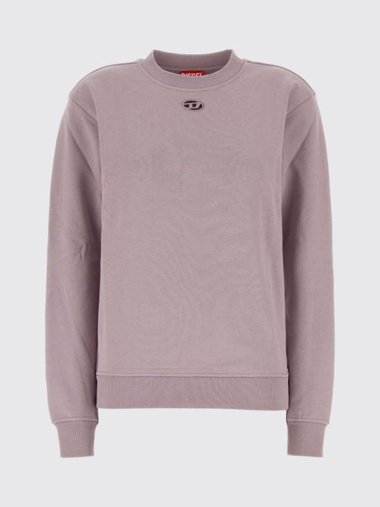 26FW 디젤 Oval D 자수 코튼 스웨트셔츠 A217240GSBP 65C Lilac - DIESEL