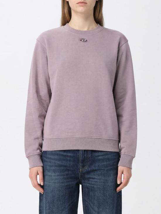 26FW 디젤 Oval D 자수 코튼 스웨트셔츠 A217240GSBP 65C Lilac