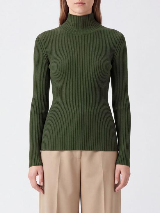 26FW 빅토리아 베컴 스웨터 1426KJU007539A HIGH NECK JUMPER 9990 Green