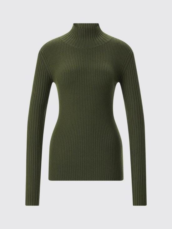 26FW 빅토리아 베컴 스웨터 1426KJU007539A HIGH NECK JUMPER 9990 Green - VICTORIA BECKHAM