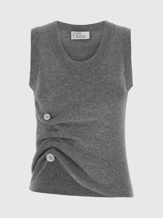26FW 쥬세페 디 모라비토 탑 07PFKNT420X16760 95 Grey - GIUSEPPE DI MORABITO