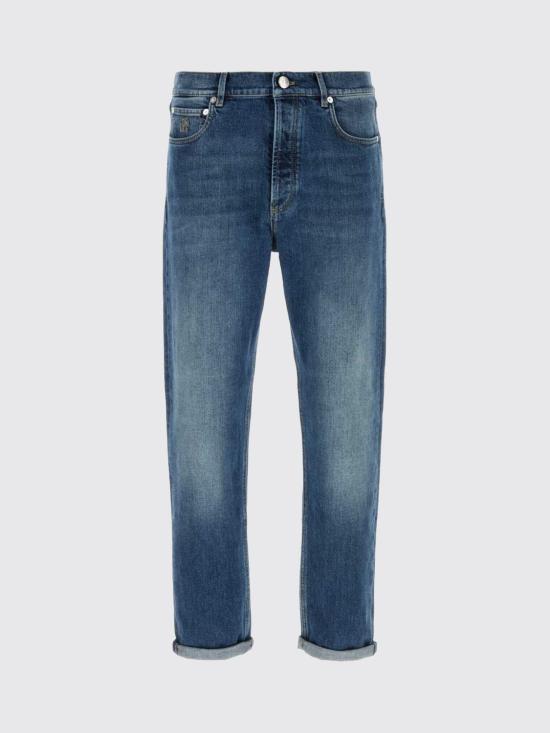 26FW 브루넬로 쿠치넬리 워시드 스트레이트 핏 데님 팬츠 M283PO1090 C1471 Denim - BRUNELLO CUCINELLI