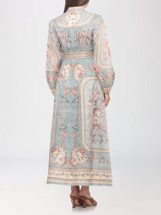 26FW 짐머만 롱 원피스 3501DSS264 BTPF Blue - ZIMMERMANN