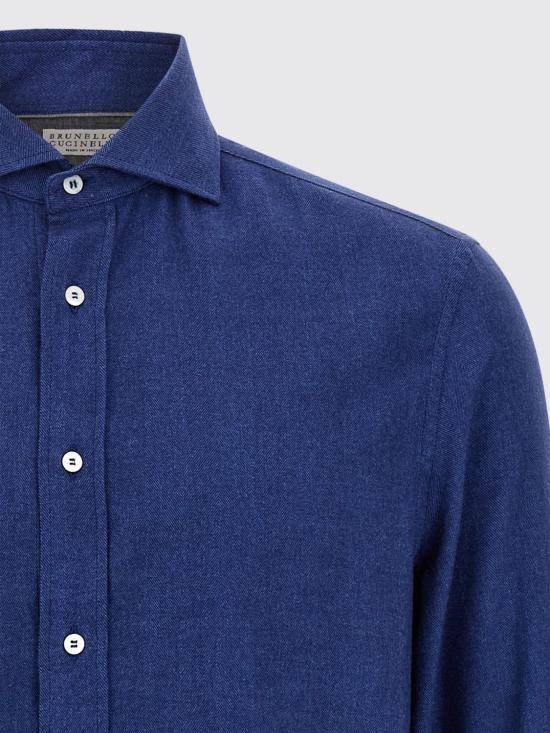 26FW 브루넬로 쿠치넬리 셔츠 MY6370627 C018 Blue - BRUNELLO CUCINELLI