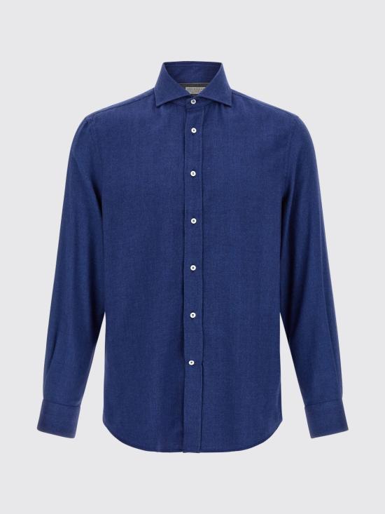 26FW 브루넬로 쿠치넬리 셔츠 MY6370627 C018 Blue - BRUNELLO CUCINELLI