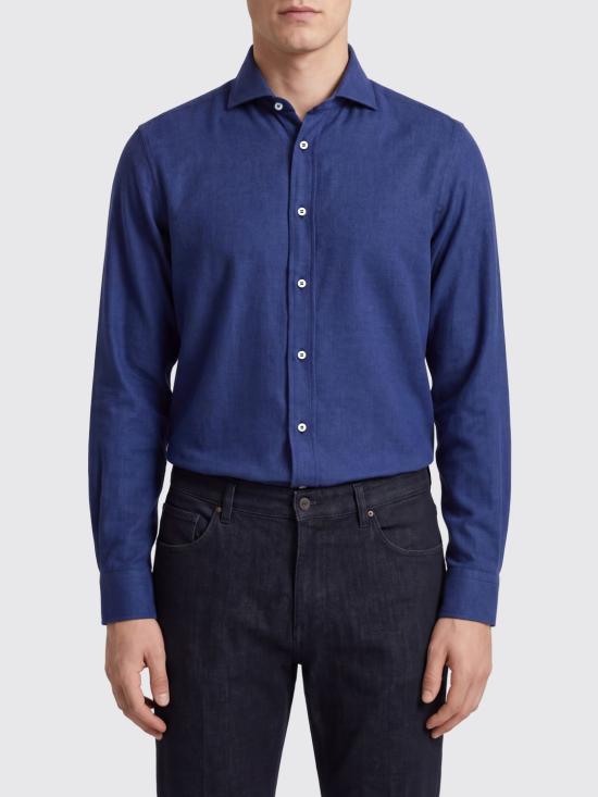 26FW 브루넬로 쿠치넬리 셔츠 MY6370627 C018 Blue