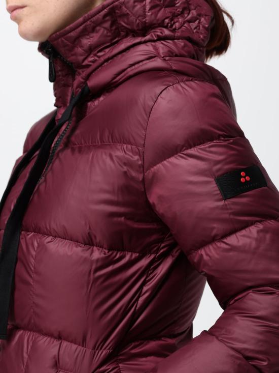 26FW 페트레이 눈키 MQN 02 리사이클 폴리에스터 롱 다운 재킷 PED544401181967 446 Burgundy - PEUTEREY