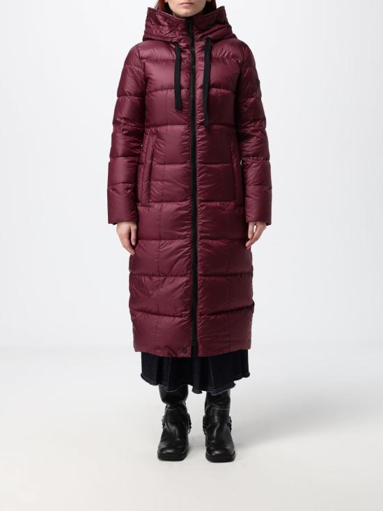 26FW 페트레이 눈키 MQN 02 리사이클 폴리에스터 롱 다운 재킷 PED544401181967 446 Burgundy