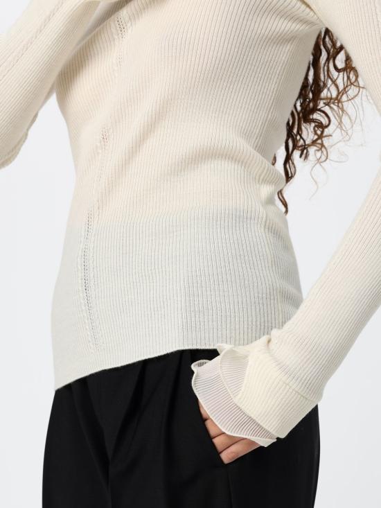 26FW 리우조 스웨터 CF6043MA820 10701 Yellow Cream - LIU JO