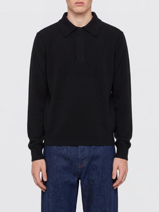 26FW 질샌더 폴로 티셔츠 J61GL0003J14823 001 Black