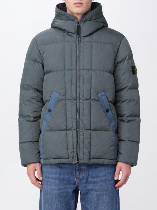 26FW 스톤 아일랜드 나일론 메탈 에코닐 드로우코드 헴 후드 다운 자켓 4100019S0019 V0049 Grey 1