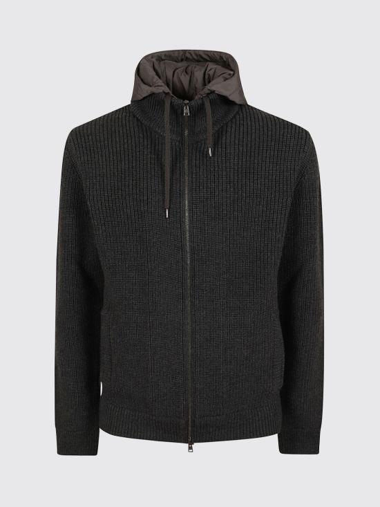 26FW 에르노 5게이지 리브 메리노 울 나일론 샤모니 재킷 MC000195U70272 9490 Grey - HERNO