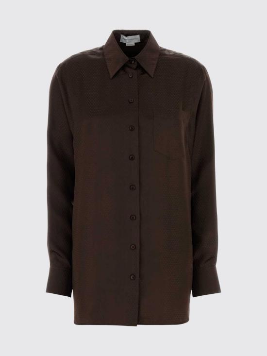 26FW 스텔라 맥카트니 셔츠 6202193IJ270 2007 Coffee - STELLA MCCARTNEY