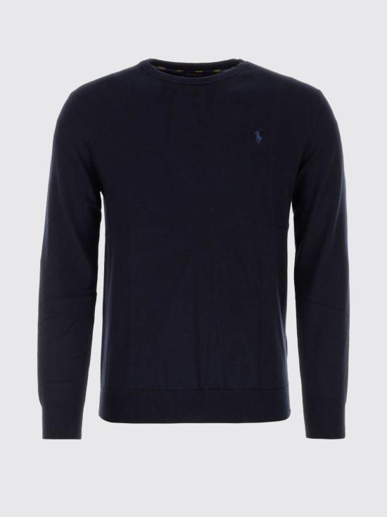 26FW 폴로 랄프로렌 포니 로고 자수 피마 코튼 스웨터 710684957 001 Navy - POLO RALPH LAUREN