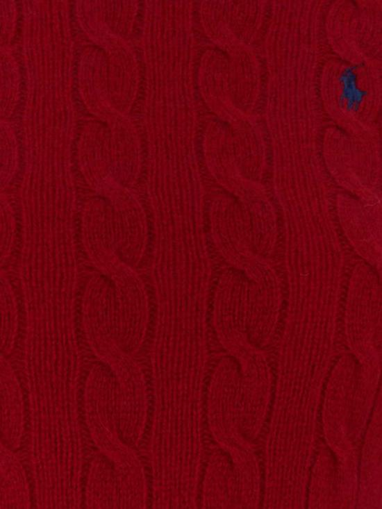 26FW 폴로 랄프로렌 폴로 자수 케이블 니트 스웨터 211971865 505 Red - POLO RALPH LAUREN