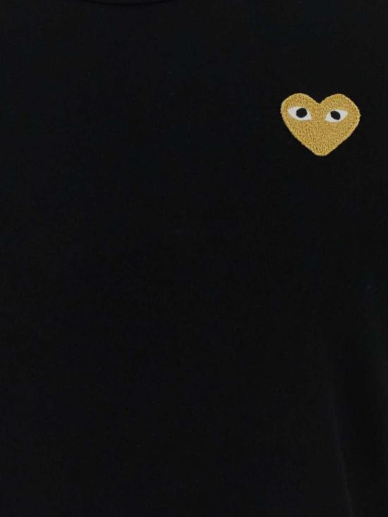 26FW 꼼데가르송 골드하트 와펜 반팔티 AXT216051 Black - COMME DES GARCONS