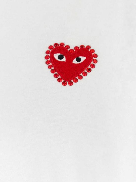 26FW 꼼데가르송 반팔 티셔츠 AXT801051 WHITERED - COMME DES GARCONS