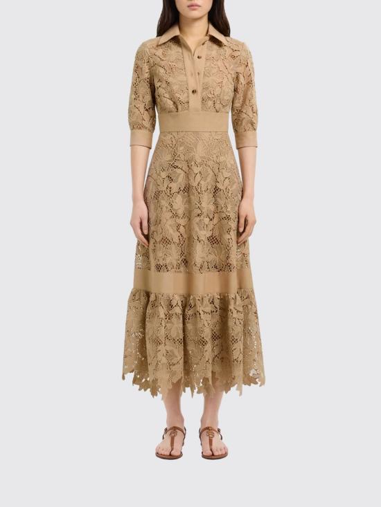 26FW 엘리 사브 롱 원피스 D1292NP26POM02 BROWNSUGAR Beige