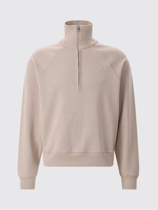26FW 아미 긴팔 티셔츠 USW798747 A184 Beige - AMI