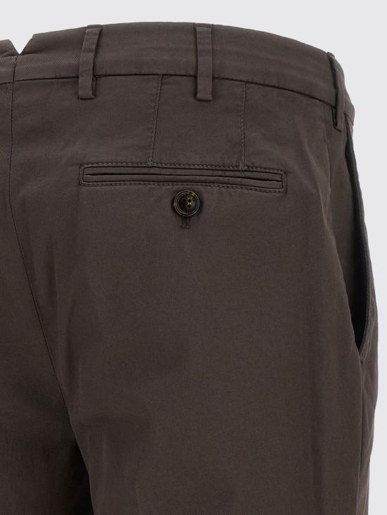 26FW 브루넬로 쿠치넬리 코튼 스트래치 미드 라이즈 슬림 핏 치노 M289LI1770 C6348 Brown - BRUNELLO CUCINELLI