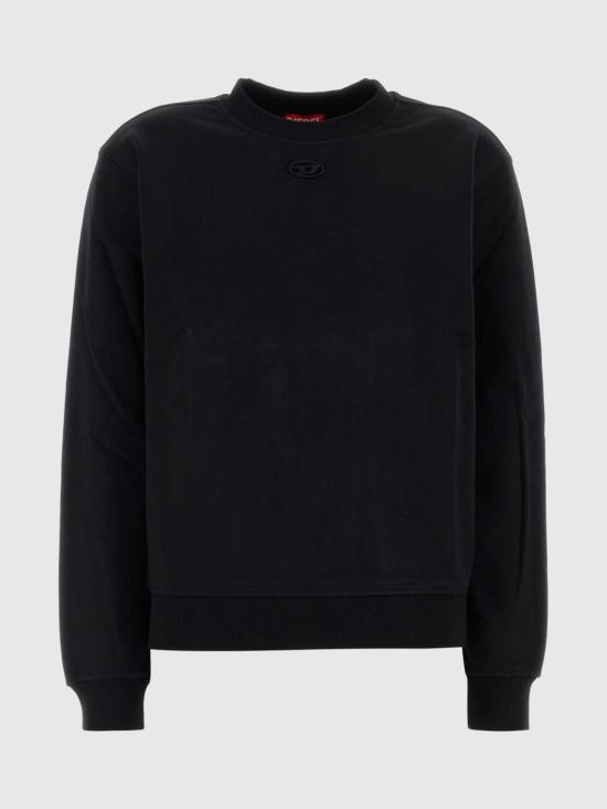 26FW 디젤 Oval D 자수 코튼 스웨트셔츠 A217240GSBP 9XX Black - DIESEL