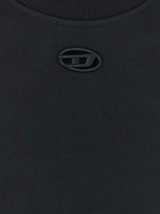 26FW 디젤 Oval D 자수 코튼 스웨트셔츠 A217240GSBP 9XX Black - DIESEL