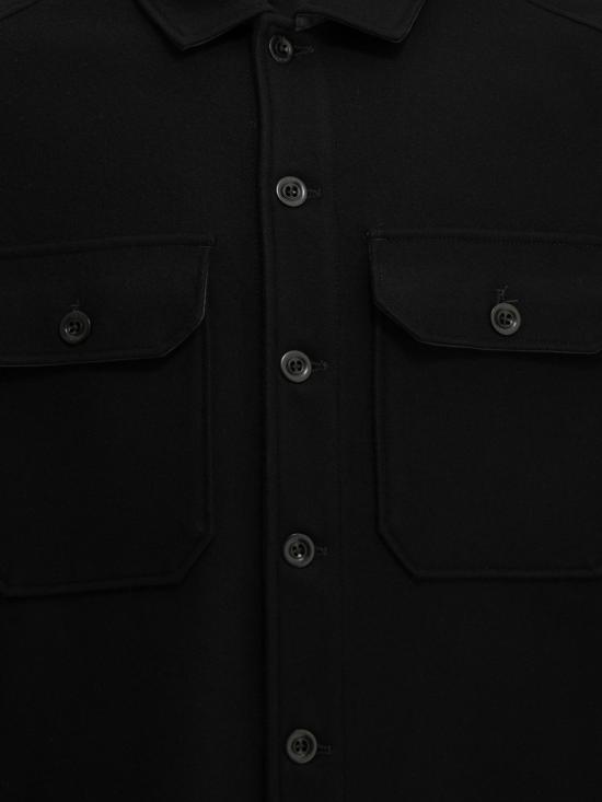 26FW 씨피 컴퍼니 펠티드 울 렌즈 버튼 오버셔츠 21CMOS261A110804A999 Black - C.P. COMPANY