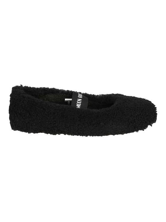 26FW 문부츠 시어링 퍼 발레리나 플랫슈즈 80D2400010 Black