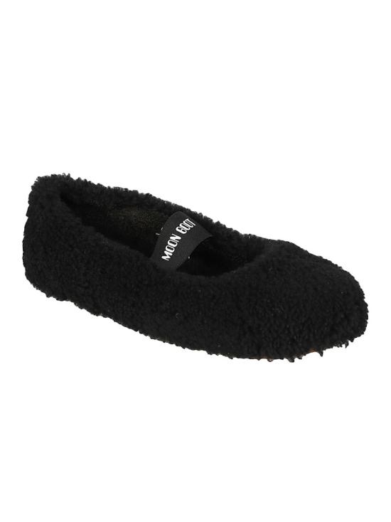 26FW 문부츠 시어링 퍼 발레리나 플랫슈즈 80D2400010 Black - MOON BOOT