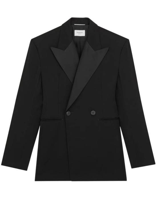 26FW 생로랑 그랭 드 푸드르 턱시도 자켓 876201 Y7E63 Black