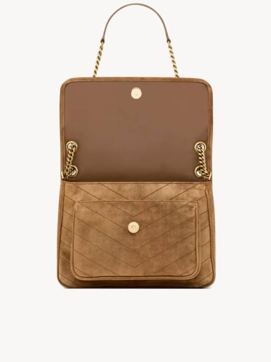 26FW 생로랑 니키 미디움 스웨이드 숄더백 633184 1U807 Brown - SAINT LAURENT