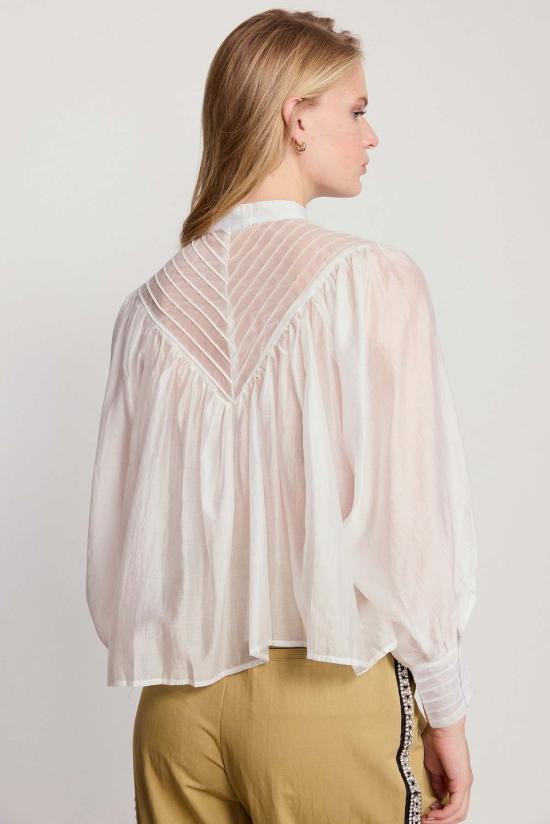  THE SHIRT BY ROCHELLE BEHRENS 블라우스 로셸 베렌스의 셔츠, 더 시브 러플 셔츠 화이트 - OTHER BRANDS