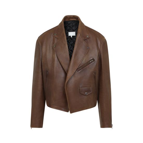 26FW 마르지엘라 가죽 자켓 S67AM0125 M07048 133 COGNAC