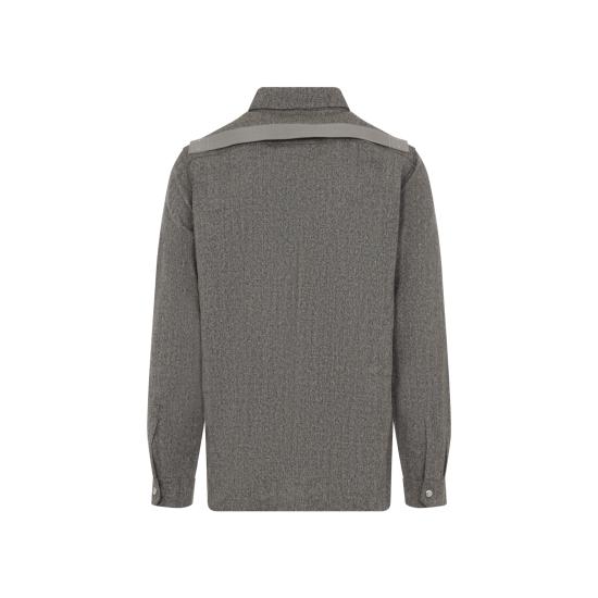26FW 릭 오웬스 긴팔 셔츠 RU02F4729 WBI 79 BLACK MELANGE - RICK OWENS