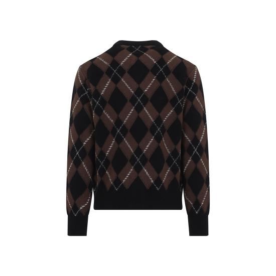 26FW 아미 가디건 HKC400 KN0202 A352 BLACK CHOCOLATE BROWN - AMI