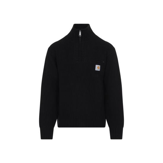 26FW 칼하트 WIP 디트로이트 하프 집 스웨터 I03539889XX BLACK