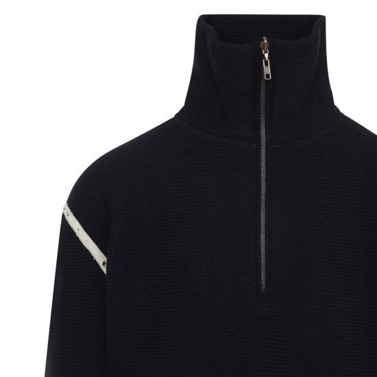 26FW 마르지엘라 엘보우 패치 스웨터 S50HA1072 S18147 511 NAVY - MAISON MARGIELA