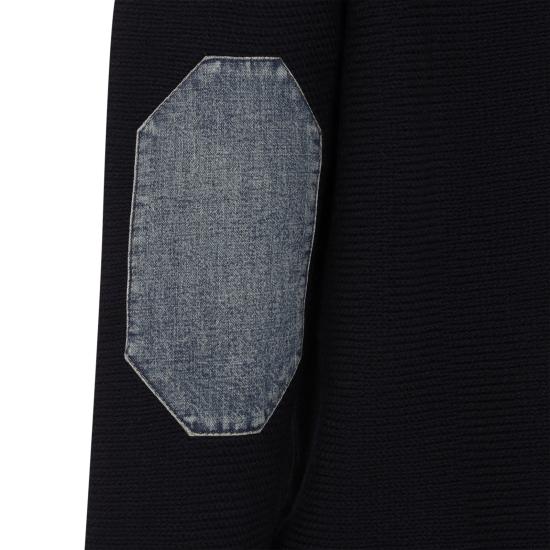 26FW 마르지엘라 엘보우 패치 스웨터 S50HA1072 S18147 511 NAVY - MAISON MARGIELA