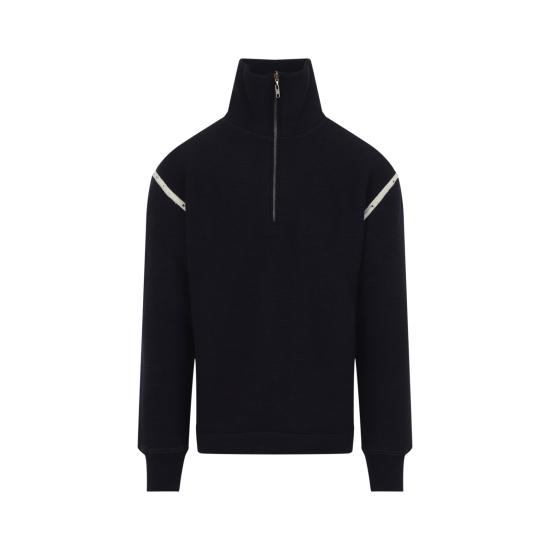 26FW 마르지엘라 엘보우 패치 스웨터 S50HA1072 S18147 511 NAVY