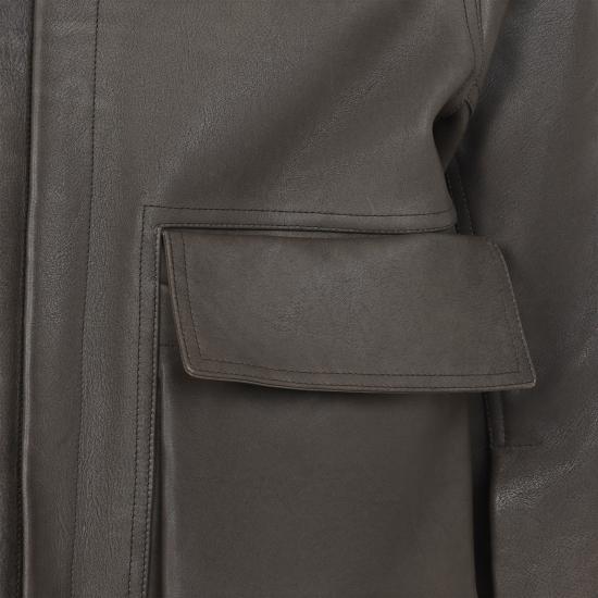 26FW 릭 오웬스 가죽 자켓 RR02F4705 LCD 39 WASHED BLACK - RICK OWENS